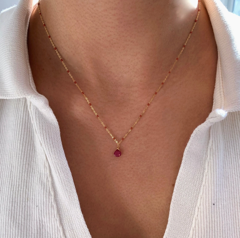 Collier Joie Pierre Rose